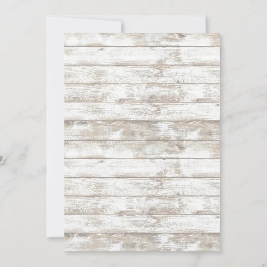 ブルーアジサイフローラ素朴ジャールウッド結婚ズ 招待状 (裏面)