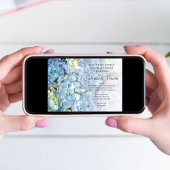 ブルーアジサイフローラ結婚のリハーサルディナー 招待状