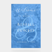 ブルーアジサイフローラ結婚の歓迎 アクリルサイン (正面)