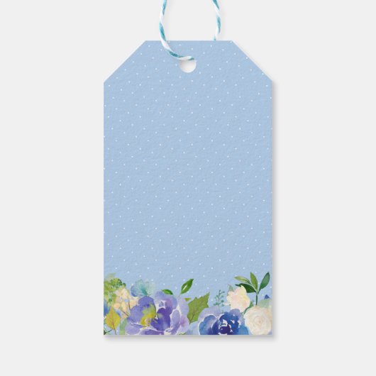 ブルーアジサイフローラ結婚式の引き出物ありがとう ギフトタグ (裏面)