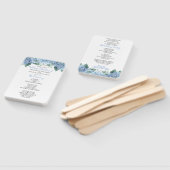 ブルーアジサイフローラ結婚式 プログラムハンドファン ハンドファン (組立なし)