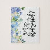 ブルーアジサイフローラ |花嫁プロポーザルパズル ジグソーパズル (縦)