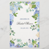 ブルーアジサイブライダルシャワーウィーズ&アドバイスカード (裏面)