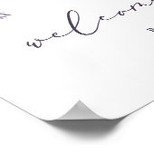 ブルーアジサイブライダルシャワーウェルカムポスター ポスター (角)