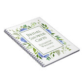 ブルーアジサイブライダルシャワーギフト ノートブック (右側)