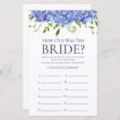 ブルーアジサイブライダルシャワーゲーム (正面/裏面)