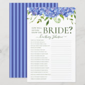 ブルーアジサイブライダルシャワーゲーム (正面/裏面)