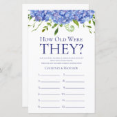 ブルーアジサイブライダルシャワーゲーム (正面/裏面)