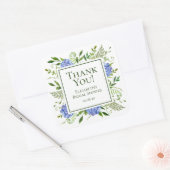 ブルーアジサイブライダルシャワーサンキュー スクエアシール (封筒)