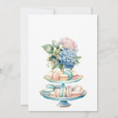 ブルーアジサイブライダルシャワーティーパーティー 招待状 (裏面)