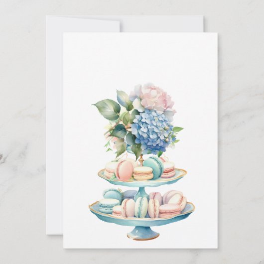 ブルーアジサイブライダルシャワーティーパーティー 招待状 (裏面)