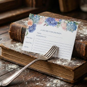 ブルーアジサイブライダルシャワーティーレシピカード