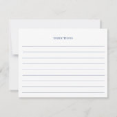 ブルーアジサイブライダルシャワーティーレシピカード (裏面)