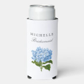 ブルーアジサイブライダルシャワーパーティー スリム缶クーラー (Seltzer正面)