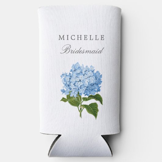 ブルーアジサイブライダルシャワーパーティー スリム缶クーラー (正面)