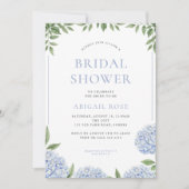 ブルーアジサイブライダルシャワーフローラフレーム 招待状 (正面)