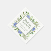 ブルーアジサイブライダルシャワー スタンダードカクテルナプキン (角)