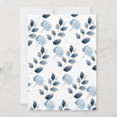 ブルーアジサイブライダルシャワー 招待状 (裏面)