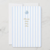 ブルーアジサイブライダルシャワー 招待状 (裏面)