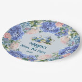 ブルーアジサイブライダルティーパーティー ペーパープレート (アングル)