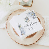 ブルーアジサイベビーは赤ちゃんシャワーを醸造している スタンダードカクテルナプキン