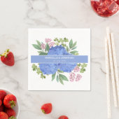 ブルーアジサイモダンズブーケカスタムー スタンダードカクテルナプキン (インサイチュ)