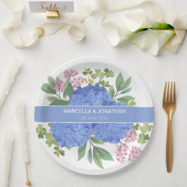 ブルーアジサイモダンズブーケカスタムー ペーパープレート