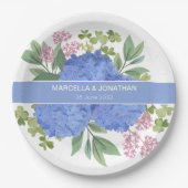 ブルーアジサイモダンズブーケカスタムー ペーパープレート (正面)