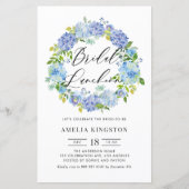 ブルーアジサイリースブライダルルンチョン招待状 (正面)