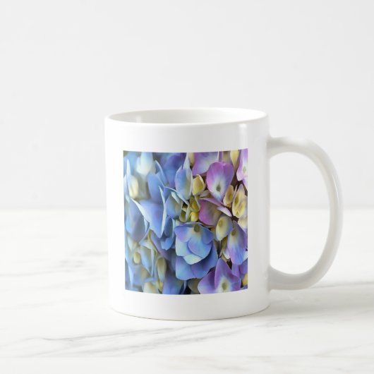 ブルーアジサイ低木ボ芸術的ッソム コーヒーマグカップ (右)