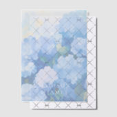 ブルーアジサイ名前をカスタムする結婚ズオーバーレイ ベラム紙招待状 (オフセット (招待状))