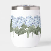 ブルーアジサイ名前をカスタムする絶縁ワインタンブラー (正面)