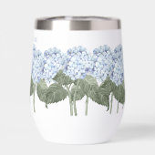 ブルーアジサイ名前をカスタムする絶縁ワインタンブラー (背面)