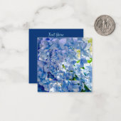 ブルーアジサイ名前をカスタムする ノートカード (正面/裏面インサイチュ)