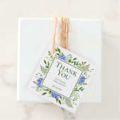 ブルーアジサイ少年ベイビーシャワーありがとう フェイバータグ (インサイチュ)