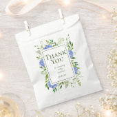 ブルーアジサイ少年ベイビーシャワーありがとう フェイバーバッグ (クリップ留めされた状態)