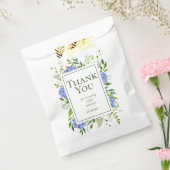 ブルーアジサイ少年ベイビーシャワーありがとう フェイバーバッグ (封をした状態)