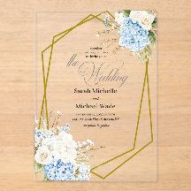 ブルーアジサイ幾何学模様の結婚式