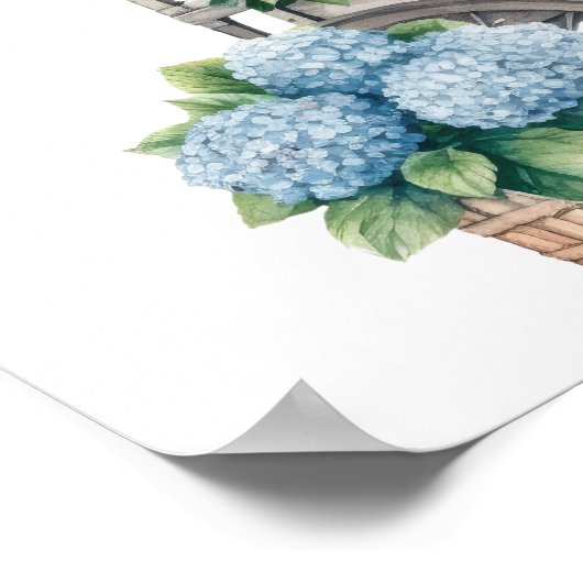 ブルーアジサイ彼女は市場ブライダルシャワー ポスター (角)