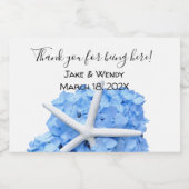 ブルーアジサイ感謝していアスタフィッシュ スパークリングワインラベル (シングルラベル)