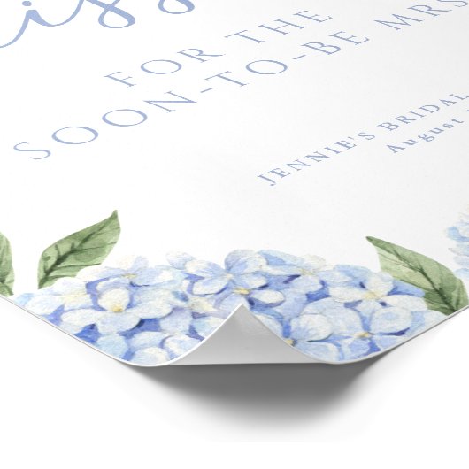 ブルーアジサイ推測いくつのキスシャワーゲーム ポスター (角)