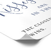 ブルーアジサイ推測いくつのブライダルシャワー ポスター (角)