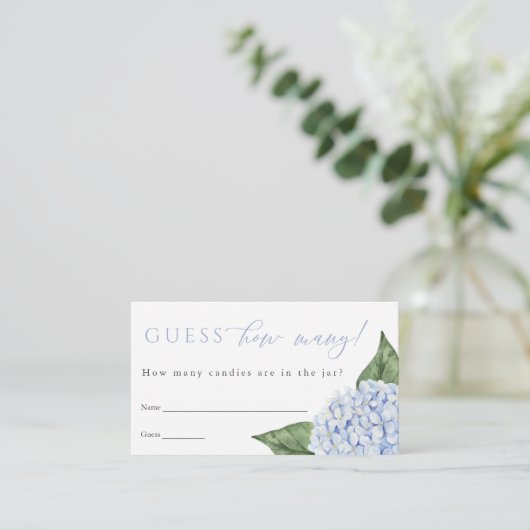 ブルーアジサイ推測シャワーゲームカードの数 エンクロージャーカード (スタンド正面)