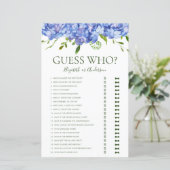 ブルーアジサイ推測ブライダルシャワーゲーム (スタンド正面)