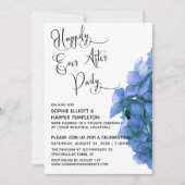ブルーアジサイ楽しくずっと後のパーティー披露宴 招待状 (正面)