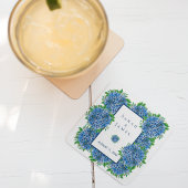 ブルーアジサイ水カラー結婚式の引き出物 スクエアペーパーコースター