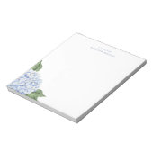 ブルーアジサイ水カラー開花 パーソナライズされた ノートパッド (回転)