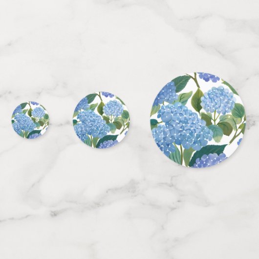 ブルーアジサイ水彩フローラ コンフェッティ (裏面)