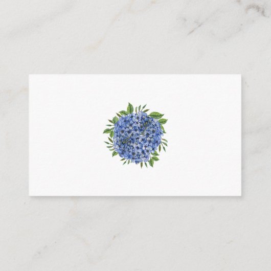 ブルーアジサイ水彩色結婚詳細Webサイト エンクロージャーカード (裏面)