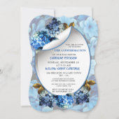 ブルーアジサイ水彩花確認i 招待状 (正面)